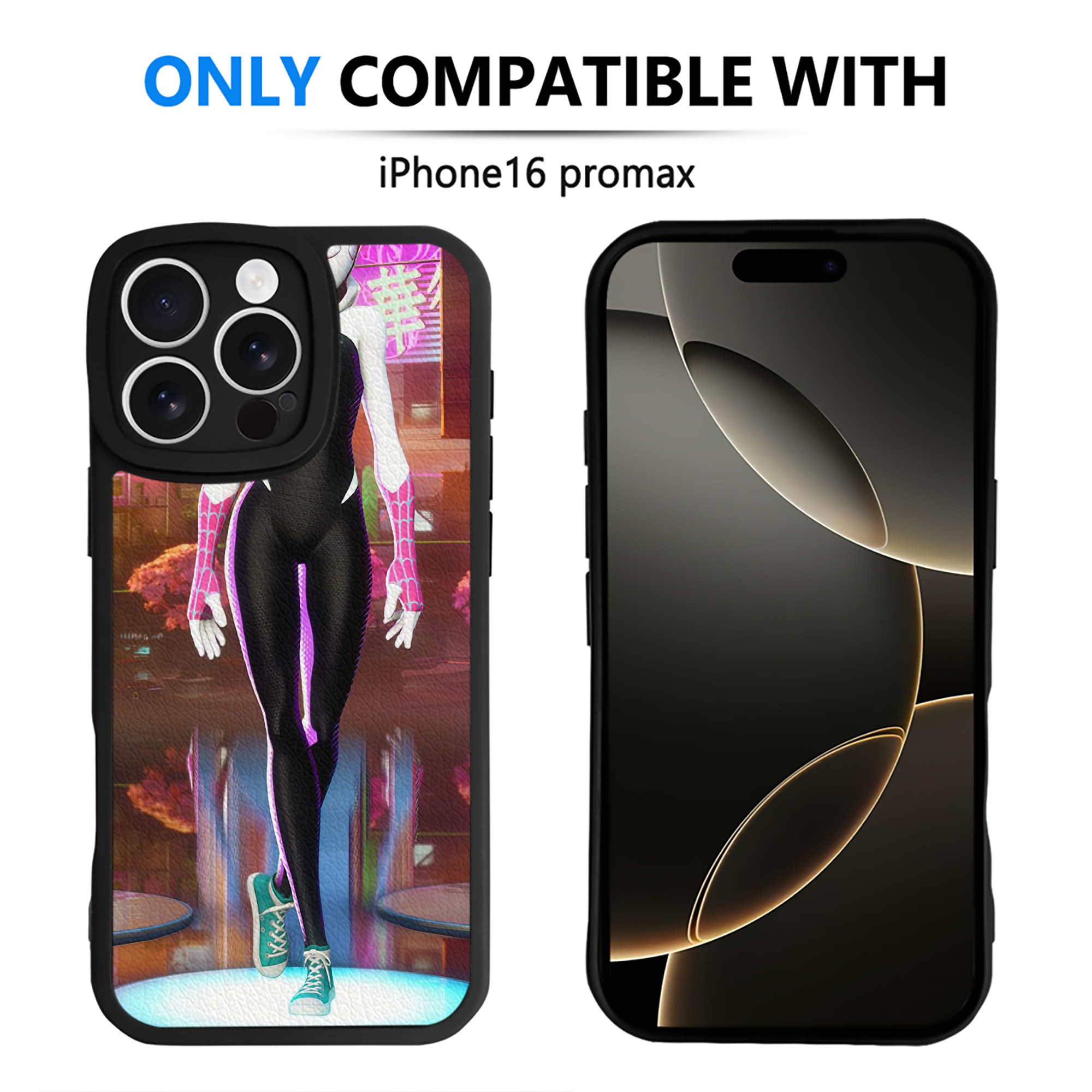 （画像用） Spider Man スパイダーマン 【iPhone 16シリーズ対応】シリコンスマホケース（レザー調） 材質：シリコン